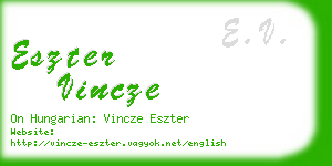 eszter vincze business card